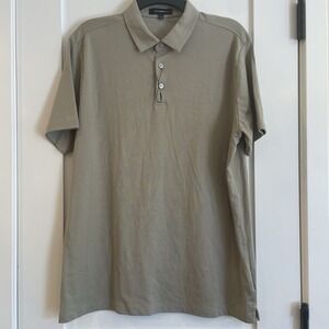 Westzeroone‎ Mens River Valley SS Polo L Shirt SOFT Khaki Tan Golf $69 NWOT